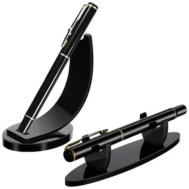 Main image of 10 Pieces Acrylic Pen Holder Display Stand Pencil Display Holder Fountain Pen Ballpoint Pen Display Rack (Black)