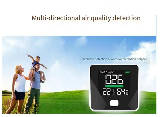 Alt view image 2 of 4 - 1 PCS PM2.5 Dust Detector Household Indoor Laser Meter Air Testing Instrument Gas Detector
