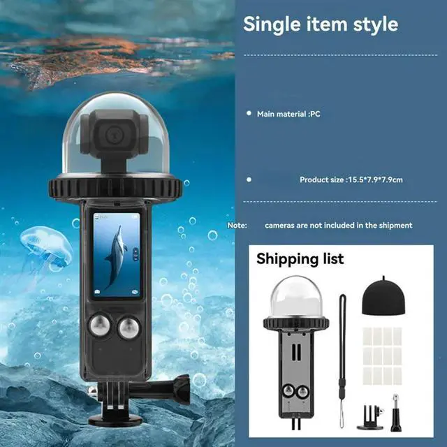 Alt view image 2 of 4 - For Osmo Pocket 3 Underwater Diving Housing Protective Shell, Camera Accessories For Enhanced Photography B