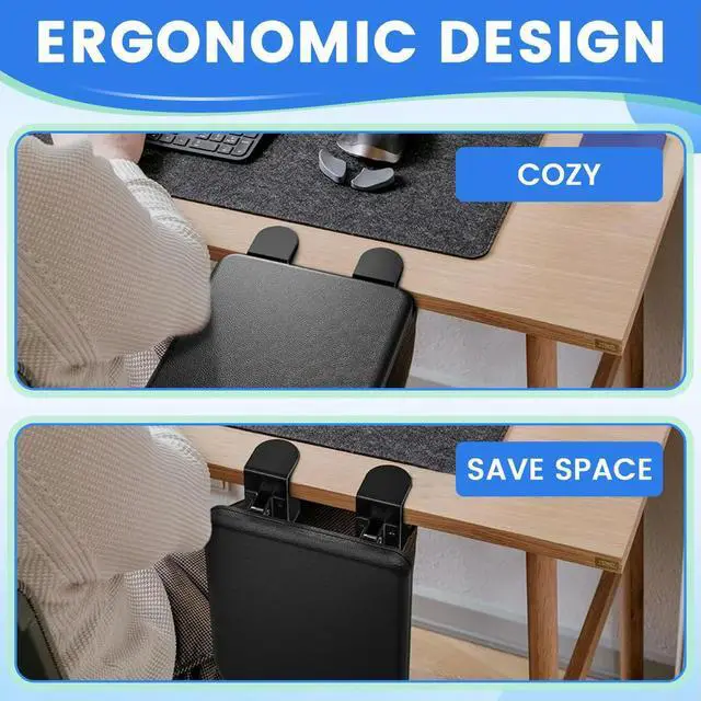 Alt view image 2 of 4 - Desk Armrests, Ergonomic Wrist Rests, Desk Extenders, Comfortable Desk Arm Supports, Foldable Elbow Rests For Office