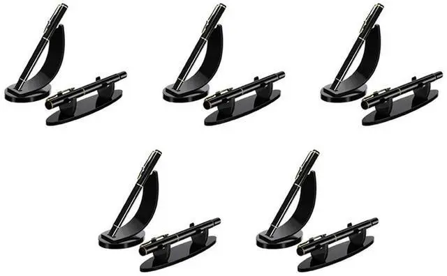Alt view image 3 of 4 - 10 Pieces Acrylic Pen Holder Display Stand Pencil Display Holder Fountain Pen Ballpoint Pen Display Rack (Black)
