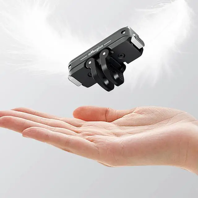 Alt view image 2 of 4 - Magnetic Quick Release Adapter Mount 2-Prong & 1/4 Thread Expansion Adapter for OSMO Action 5 Pro/4/3 Camera Accessories