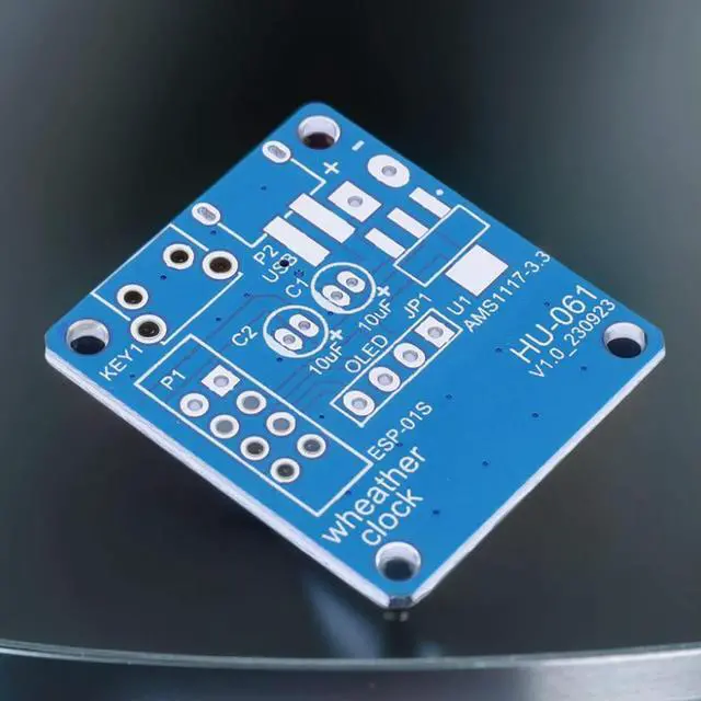 Alt view image 2 of 4 - ESP8266 Mini Electronic Clock DIY Kit 0.96 Inch OLED Display Weather Forecast Clock Kit Support 2.4G Networking