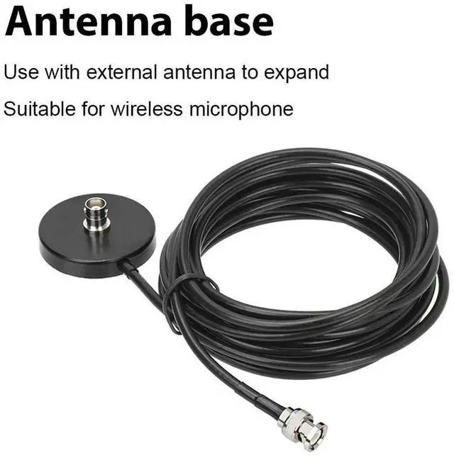 Alt view image 2 of 4 - RG58 BNC Male Female Connector Portable Mobile Radio Antenna Mount 5 Meters l for Two Way Radio for Wireless Microphone