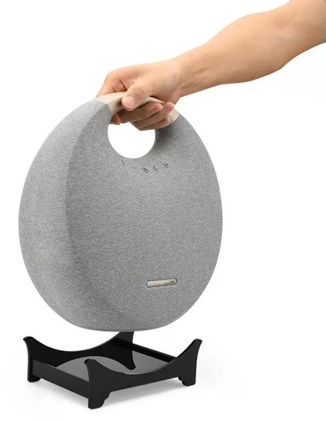 Alt view image 4 of 4 - Desktop Stand Acrylic Speaker Holder Anti-Slip Speaker Base Mount for Harman Onyx Studio 6 Speaker Accessories