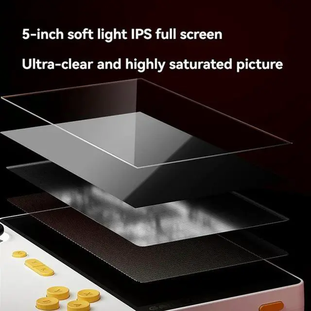 Alt view image 8 of 8 - E5 Handheld Video Game Console 64G 15000 Games 5Inch HD Retro Game Console 6000Mah Support 13 Emulators