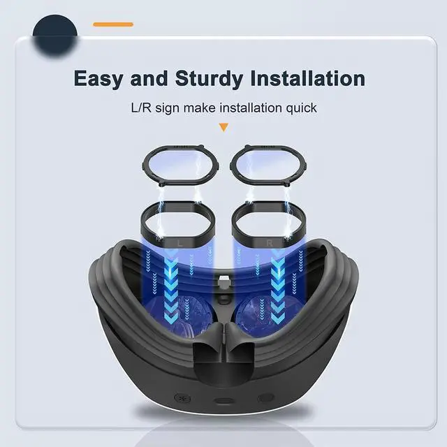 Alt view image 4 of 4 - Eye Protection Lens Anti Scratch Anti Blue Glasses Protection Magnetic Quick Disassemble Frame for PS VR2 Accessories