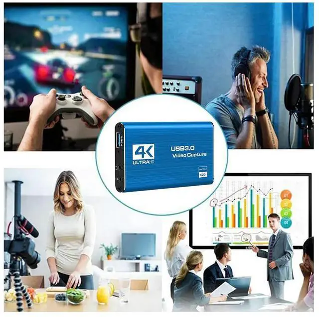 Alt view image 2 of 4 - 4K HDMI-Compatible USB 3.0 HDTV Camera Recording Box 1080P 60FPS Video Recording Card 60Hz for OBS Capturing Game Audio Mic Live