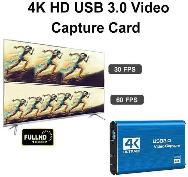 Alt view image 3 of 4 - 4K HDMI-Compatible USB 3.0 HDTV Camera Recording Box 1080P 60FPS Video Recording Card 60Hz for OBS Capturing Game Audio Mic Live