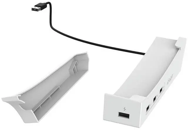 Main image of For PS5 Slim Horizontal Holder with Hub Base Stand Holder 4 USB 2.0 Ports for 5 Slim Disc&Edition