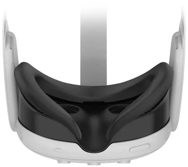 Alt view image 2 of 4 - Silicone Protective Cover Set Front Shell Headset Cover Anti-Slip Face Cover Sweatproof for Quest 3 Headset Accessories