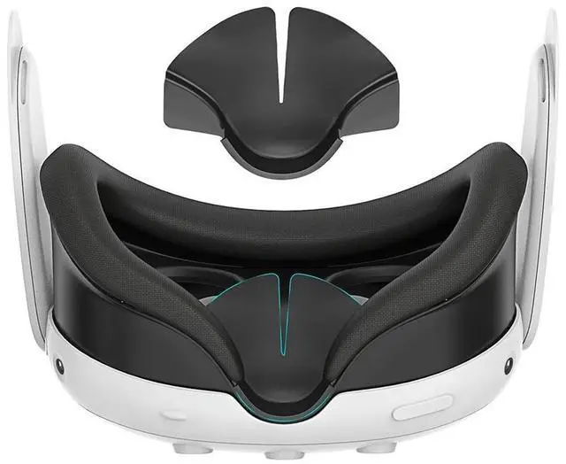 Alt view image 4 of 4 - Silicone Protective Cover Set Front Shell Headset Cover Anti-Slip Face Cover Sweatproof for Quest 3 Headset Accessories