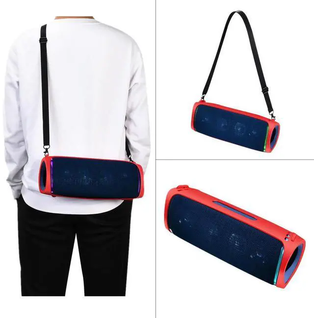 Alt view image 2 of 4 - Waterproof Bluetooth-compatible Speaker Case Adjustable Strap Silicone Protective Sleeve Portable Anti Fall for SRS-XB43