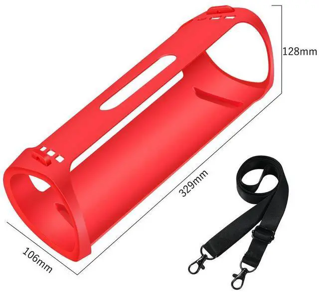 Alt view image 4 of 4 - Waterproof Bluetooth-compatible Speaker Case Adjustable Strap Silicone Protective Sleeve Portable Anti Fall for SRS-XB43