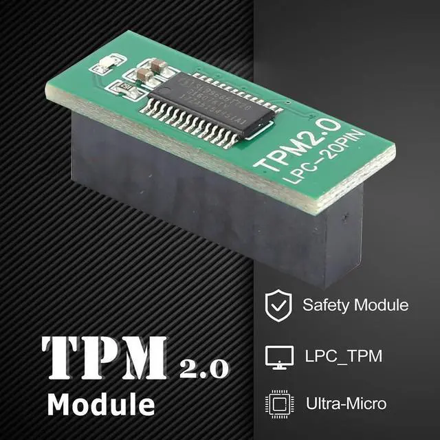 Alt view image 2 of 4 - TPM 2.0 Trusted Platform Module LPC-20PIN Motherboard Card 11 Upgrade Test Replacement Parts for