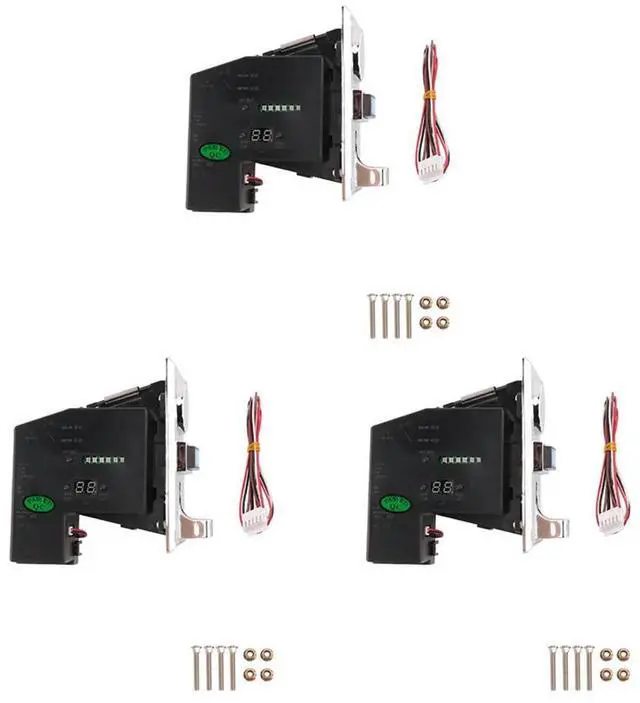 Alt view image 5 of 8 - 3X Multi Coin Acceptor Selector For Mechanism Vending Machine Mech Arcade Game