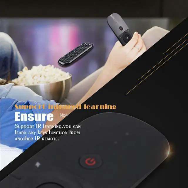 Alt view image 3 of 4 - Air Mouse Portable Remote Controller 2.4GHz Mini Infrared Learning Remote Control Micro USB Charging 300mAh for PC Projector