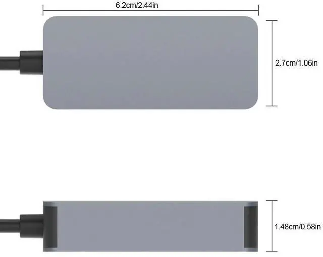 Alt view image 4 of 4 - Type A/Type C To 2.5G RJ45 Ethernet Adapter USB C To 2.5G Ethernet Adapter 2500Mbps External Network Card USB3.0 for PC Laptop