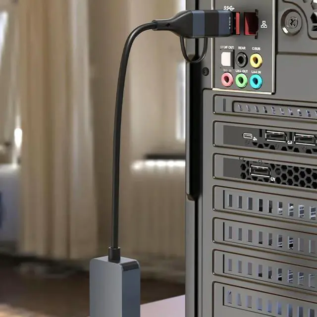 Alt view image 3 of 4 - Type A/Type C To 2.5G RJ45 Ethernet Adapter USB C To 2.5G Ethernet Adapter 2500Mbps External Network Card USB3.0 for PC Laptop