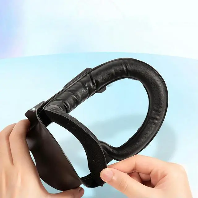 Alt view image 2 of 4 - 3-In-1 Face  Cover Sweatproof VR Face Cover PU Leather Ice Silk Fabric Replacement Foam Pad for Quest 3 VR Comfort Kit