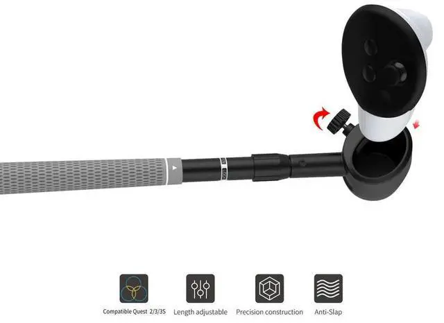 Main image of VR Golf Club Golf Club Attachment 80 Degree Keep Tracking Realistic VR Golf Simulator Handle for Quest 3S/Quest 3/Quest 2