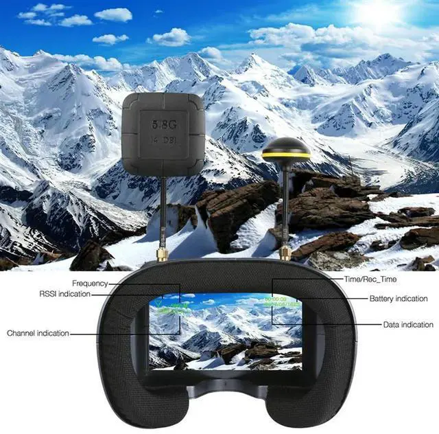 Alt view image 6 of 8 - 40Ch Receiver With DVR 3.7V/2000Mah 4.3 Inch HD LCD 16: 9 For Racing Drone Bwhoop Drone