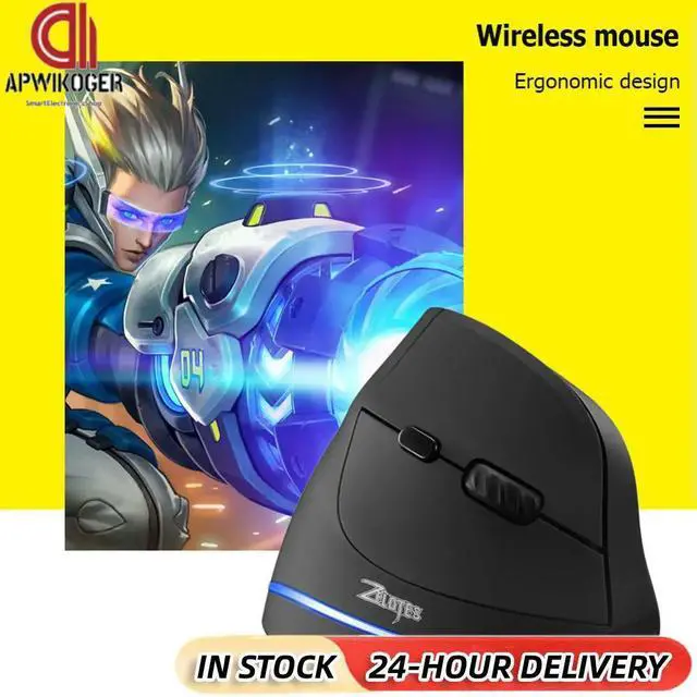 Main image of ZELOTES F-35 6 Buttons Rechargeable Wireless 2400DPI Adjustable Vertical Mouse