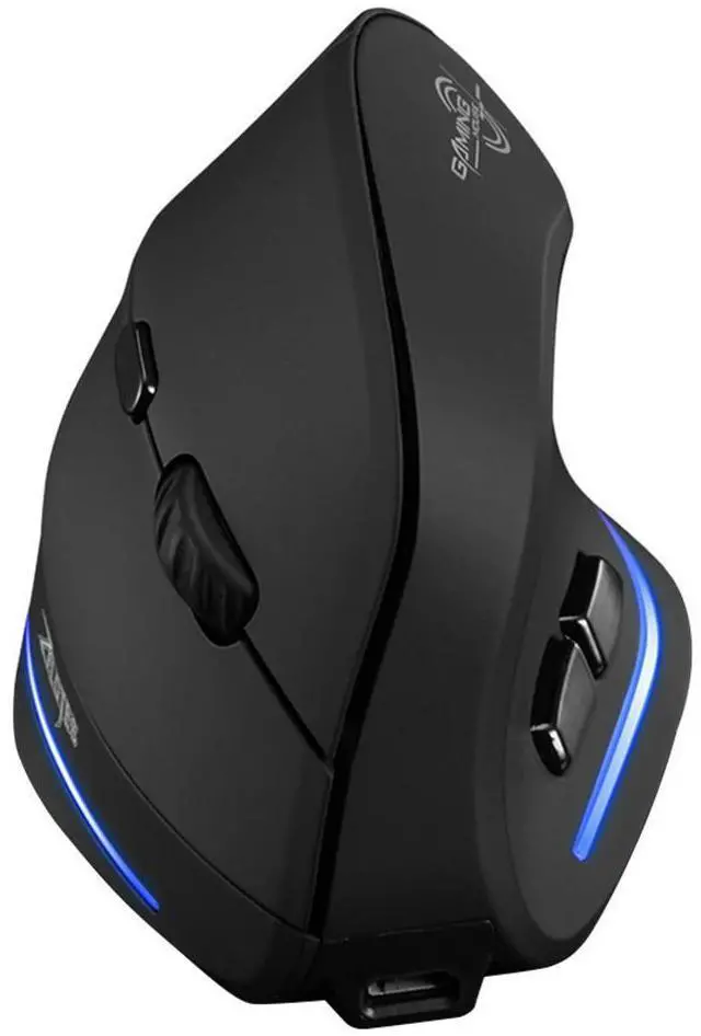 Alt view image 3 of 4 - ZELOTES F-35 6 Buttons Rechargeable Wireless 2400DPI Adjustable Vertical Mouse