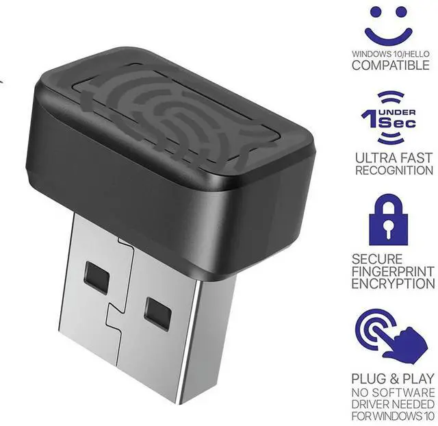Alt view image 3 of 4 - USB Fingerprint Key Reader Anti-Spoofing Portable Security Key Hello Biometric Mini Security Key Dongle for PC Or Laptop