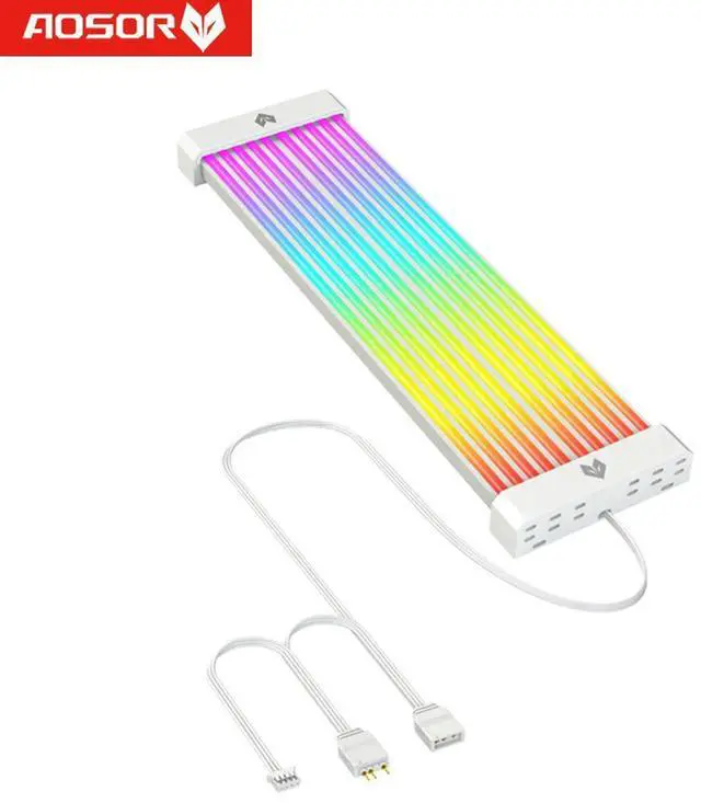 Main image of COOLMOON AOSOR AL200 LED Light Strip PC Backlight Flexible Lamp Strip 5V ARGB Aura Sync Widening Bendable for 3x8P Graphics Card