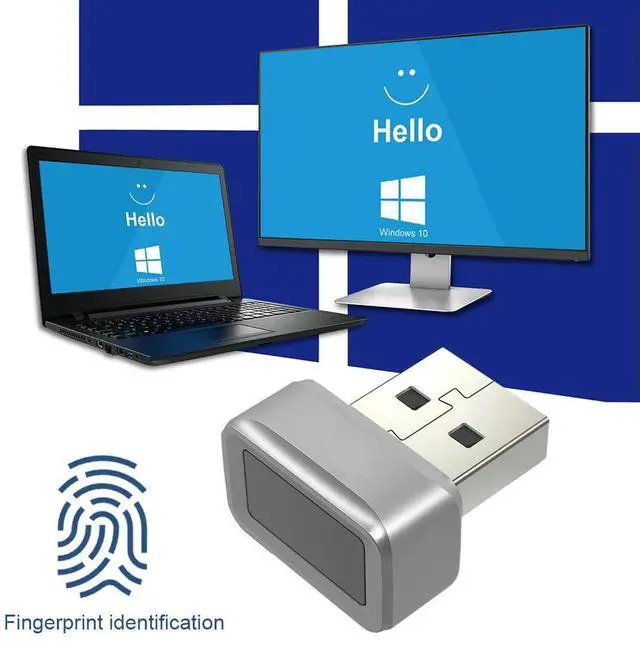 Alt view image 2 of 4 - USB Fingerprint Key Reader FIDO U2F Biometric Fingerprint Hello Anti-Spoofing Biometric Mini Security Key Dongle