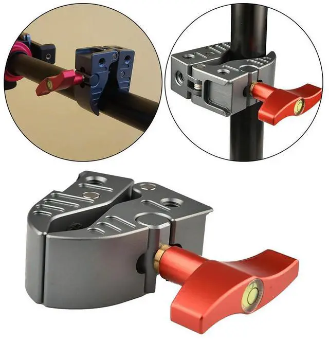 Alt view image 2 of 4 - Crab-Shaped Super Clamp Camera Mount Clamp Crab Clamp Superclamp for Magic Arm and Rod System for Camera Monitor LED Light Ect