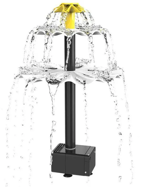 Alt view image 2 of 4 - 3 Tiered Bird Bath Pump with Solar Panel Solar Bird Bath Fountain 3.5W Fountain Pump Multifunction for Courtyard Patio Balcony