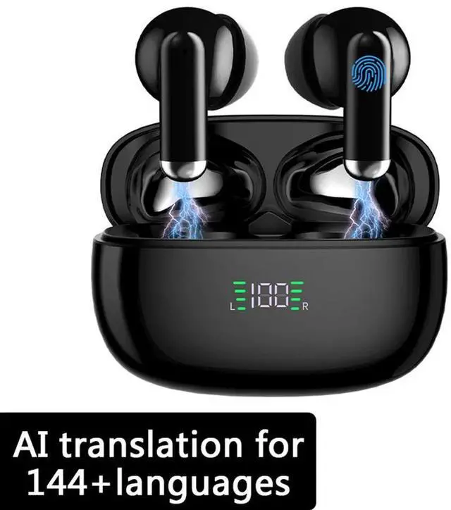 Alt view image 3 of 4 - 144 Languages ligent Translate Earbuds Bluetooth-Compatible 5.4 Real Time Translation Earbuds 99% Accuracy Noise Cancelling