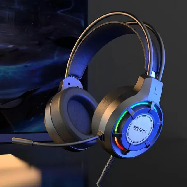 Alt view image 3 of 4 - Wired Game Headphone LED Light Gamer Headset 7.1 Surround Deep Bass Stereo Headset Noise Cancelling with Mic for PC Laptop