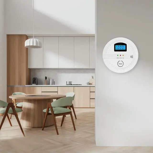 Alt view image 3 of 4 - 2-in-1 CO and Smoke Detector LCD Display Portable CO Detector Sound Warning & LED Indicator CO Sensor for Home Warehouse