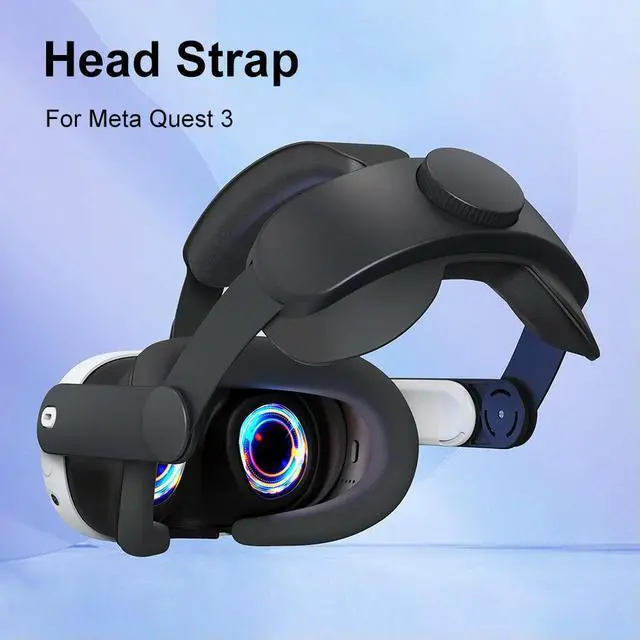Alt view image 3 of 4 - Adjustable VR Head Band Enhanced Support VR Replacement Elite Head Strap Reduced Pressure for Quest 3 VR Accessories