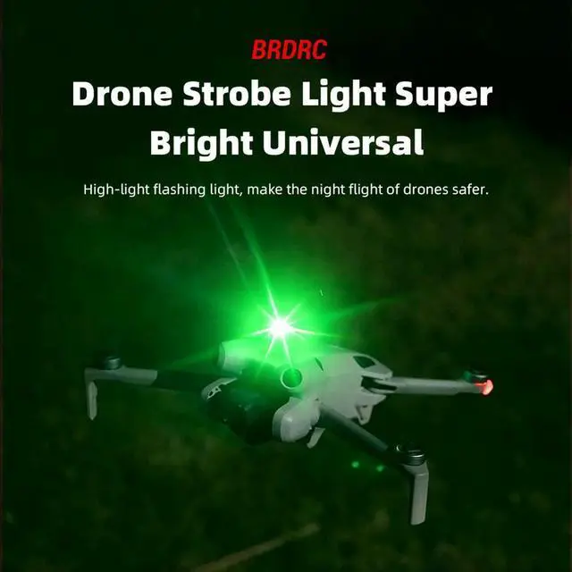 Alt view image 4 of 4 - Blinking LED Flash 300mAh Night Flying LED Lamp 3 Modes Wireless LED Drone Strobe Light for Avata 2/ Mini 3/4 Mavic 3