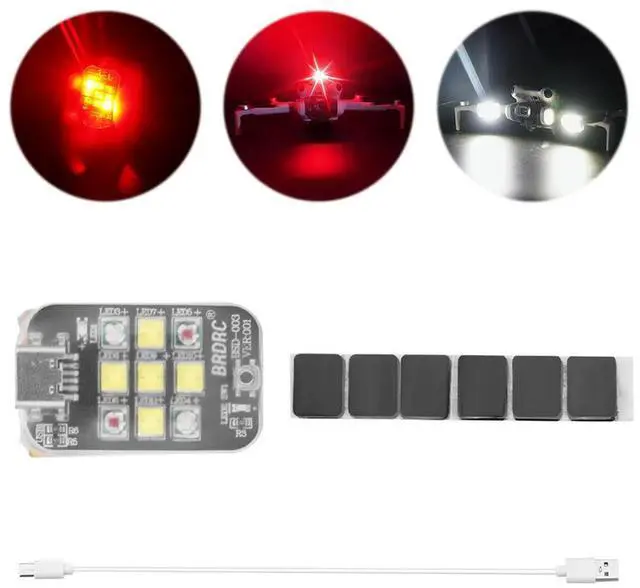 Alt view image 2 of 4 - Blinking LED Flash 300mAh Night Flying LED Lamp 3 Modes Wireless LED Drone Strobe Light for Avata 2/ Mini 3/4 Mavic 3