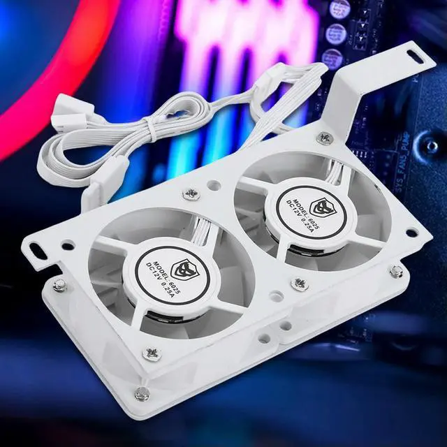 Alt view image 2 of 4 - RAM Heatsink ARGB Syn RAM Memory Cooling Fan with Dual 60mm Fan PWM 1000-3000RPM for DDR/DDR2/DDR3/DDR4/DDR5