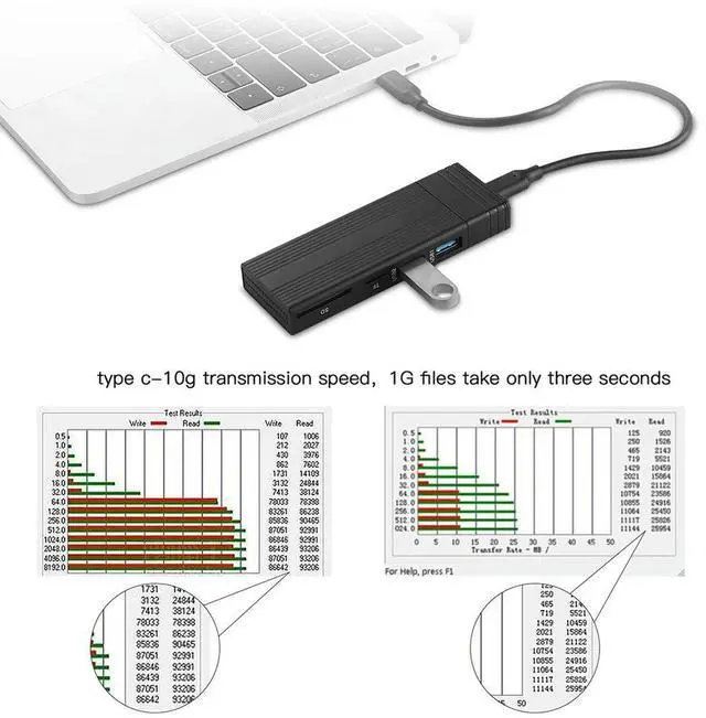 Alt view image 2 of 4 - PCIe M.2 HDD Enclosure USB 3.2 Gen 2 NVMe/SATA Hard Drive Enclosure Compatible with 2230 2242 2260 2280 SSD for Desktop Laptop