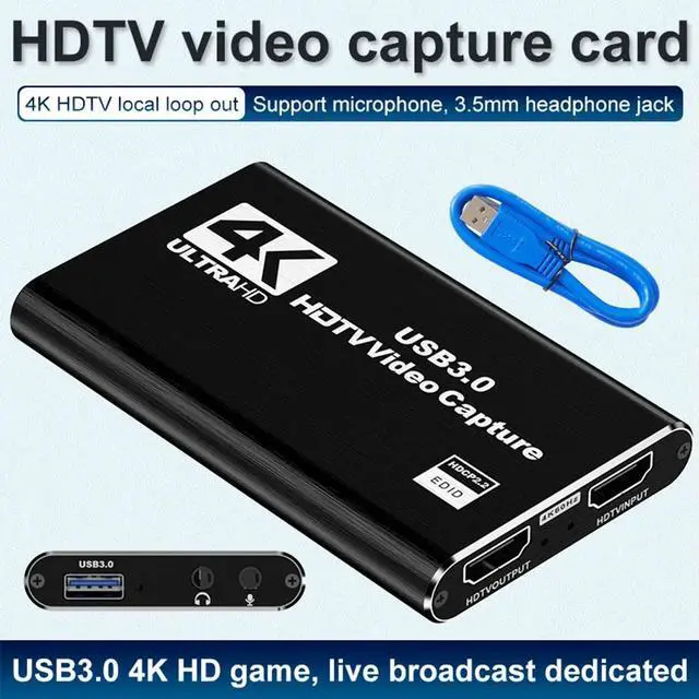 Alt view image 3 of 4 - USB 3.0 4K HDMI-Compatible Capture Card 1080P 60FPS Audio Video Capture Card Game Capture Card Works for PS4/Camera/PC