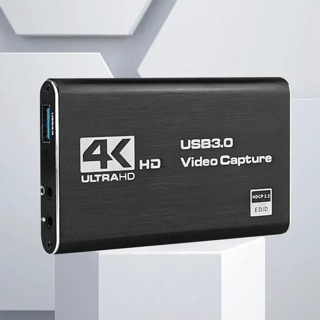 Alt view image 3 of 4 - 4K HDMI-Compatible USB 3.0 Video Recorder Grabber 1080P 60FPS Audio Video Capture Card 60Hz for OBS Capturing Game Card Live