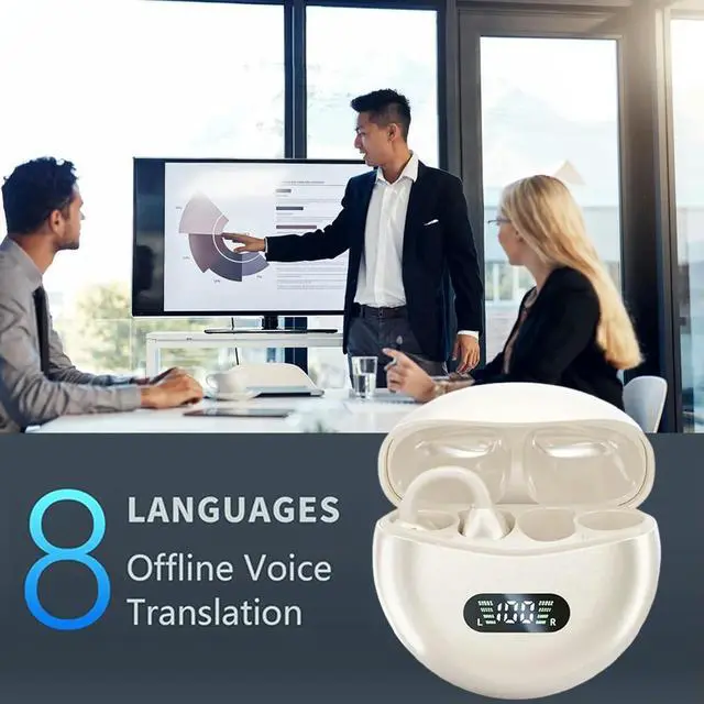 Alt view image 3 of 4 - AI Language Translation Earbuds Long Life Real-time Translation Earphones Bluetooth-Compatible 5.4 for Travel Business