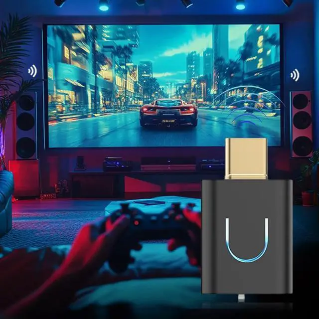 Alt view image 2 of 4 - Audio Transmitter Bluetooth-Compatible 5.4 Type-C Wireless Stereo Music Adapter USB C Type-C BT 5.4 Transmitter for PC TV PS 4/5