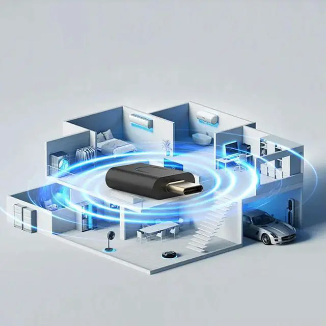 Alt view image 3 of 4 - Audio Transmitter Bluetooth-Compatible 5.4 Type-C Wireless Stereo Music Adapter USB C Type-C BT 5.4 Transmitter for PC TV PS 4/5