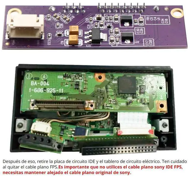 Alt view image 4 of 4 - SATA Game Adapter Board Replacement Parts IDE Network Adapter Module Purple for PS2