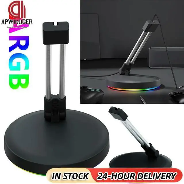 Main image of RGB Mouse Bungee Cable Holder with Type-C Cable Gaming Mouse Cord Holder Anti-winding Gaming Mouse Bungee for Esports FPS Game