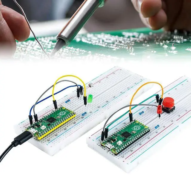 Alt view image 3 of 4 - For Raspberry Pi Pico RP2040 Basic Starter Kit LCD1602 Display Module Breadboard for Raspberry Pi Beginners & Software Engineer