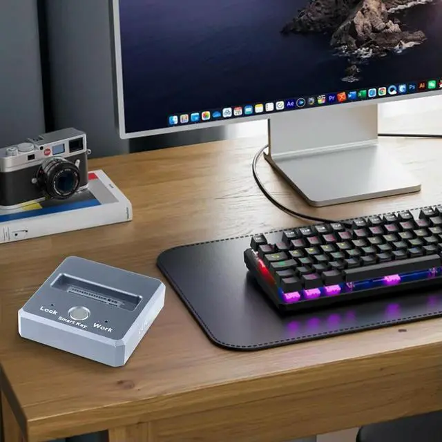 Alt view image 2 of 4 - SSD Docking Station Caddy Box Base Adapter Type-C M.2 NVME/SATA SSD External Enclosure M Key Mobile Hard Drive Base for Laptop